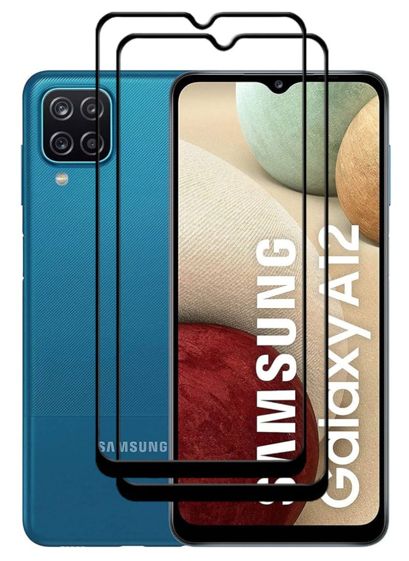 ACLIX 2 Pieces Antistatic ESD Dustproof Premium Quality High Definition Tempered Glass Screen Protector Designed For Samsung Galaxy A12 - Image 1