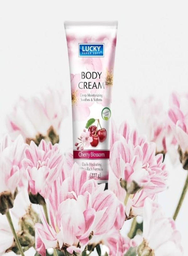 Lucky Super Soft Body Cream, Cherry Blossom, Deep Moisturizing to Soothe & Soften Skin, 6 oz, 3 Pack - Image 2
