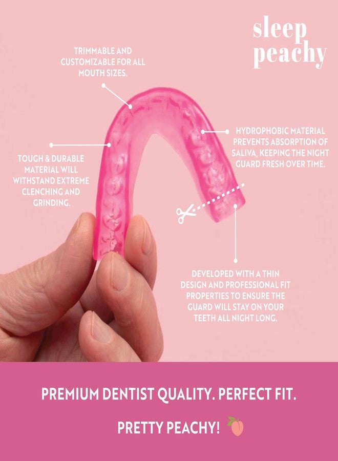 Sleep Peachy FlexiFit Night Guard for Women - Pack of 2 Mouth Guards for Teeth Grinding, Clenching and Bruxism (Pink - Image 2