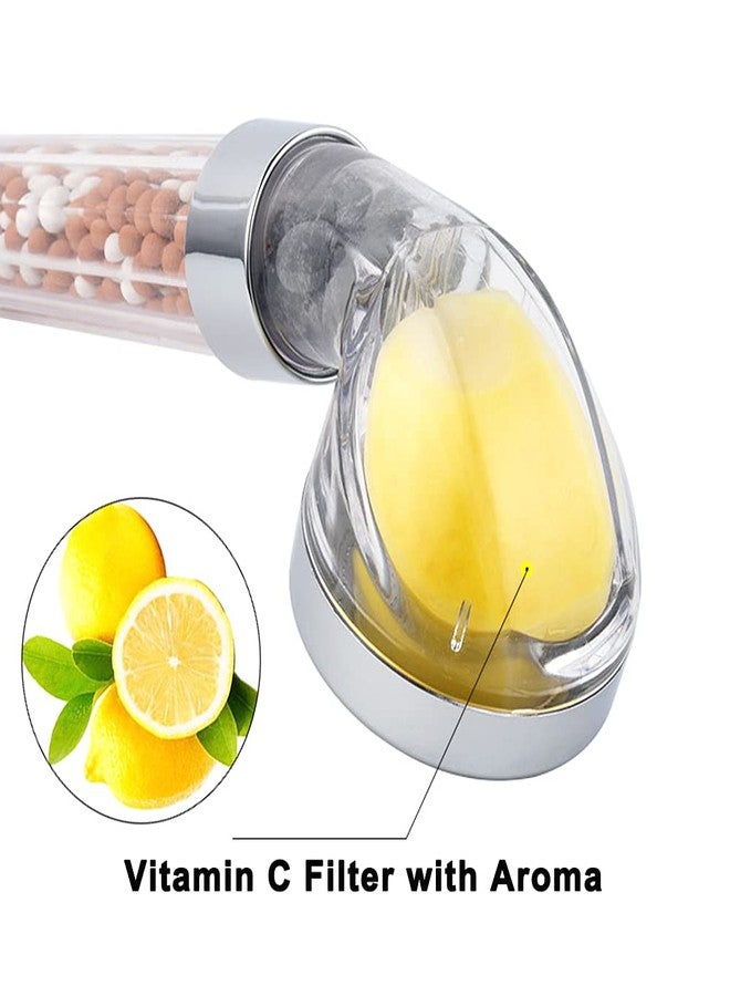 IHAO Vitamin C Filter High Pressure Handheld Shower Head with Bracket and Metal Hose Purifying Hard Water Softener Chlorine Flouride Filter Aroma Showerhead Fresh Dry Skin & Hair Loss - Image 3
