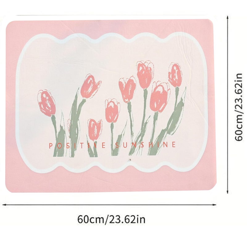 Home-Cloud Non-Slip Washing Machine Mat – Durable Waterproof Protective Cover for Washer & Dryer, Dust-Resistant Mat Ideal for Laundry Room & Kitchen Appliances | 60x60 cm (Pink) - Image 4