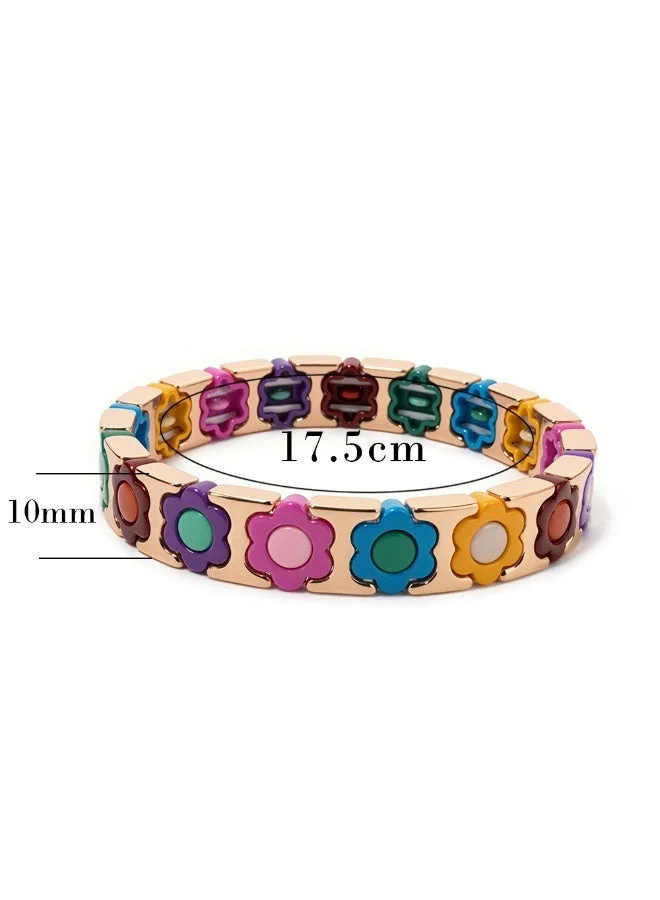 Sosha Elegance  Bloom & Glimmer Enamel Bracelet for Women | Best Price UAE