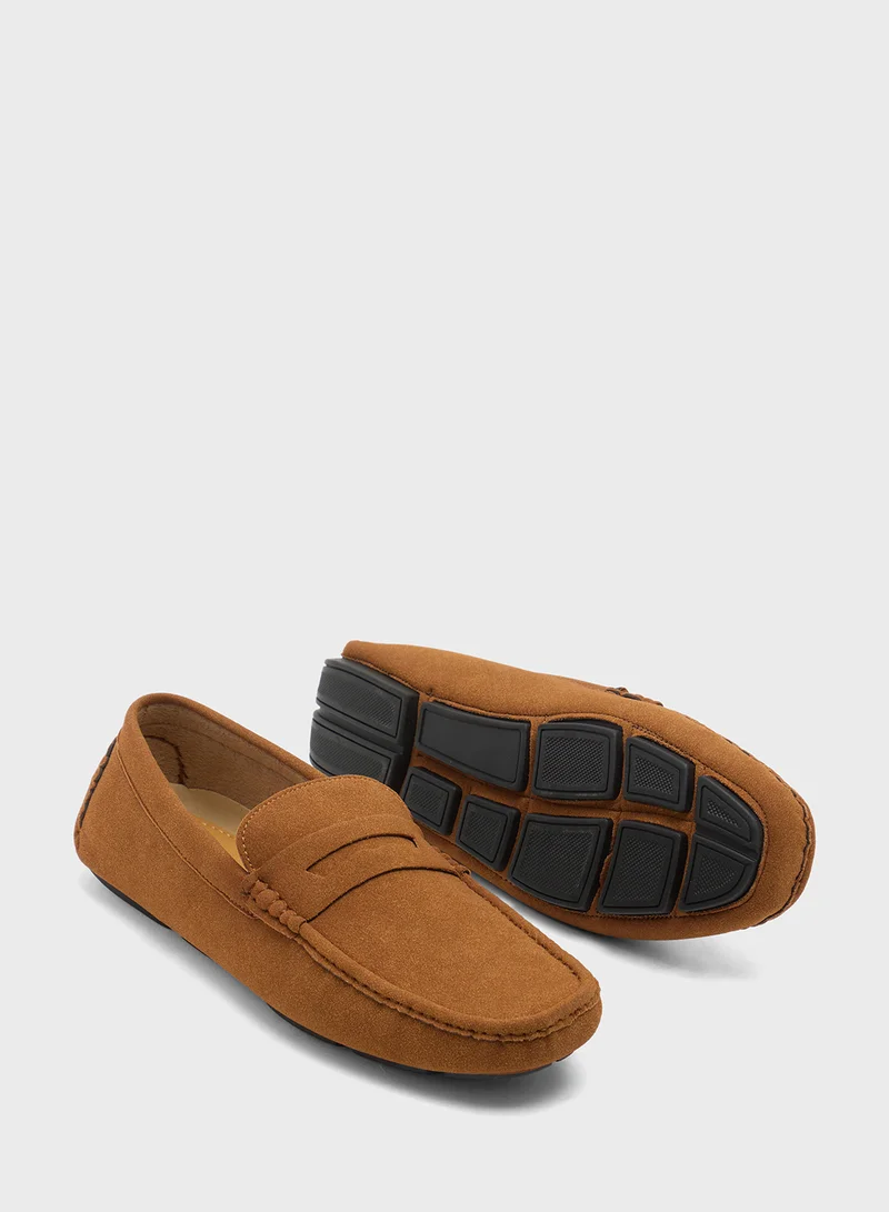 Robert Wood Casual Suede Loafers