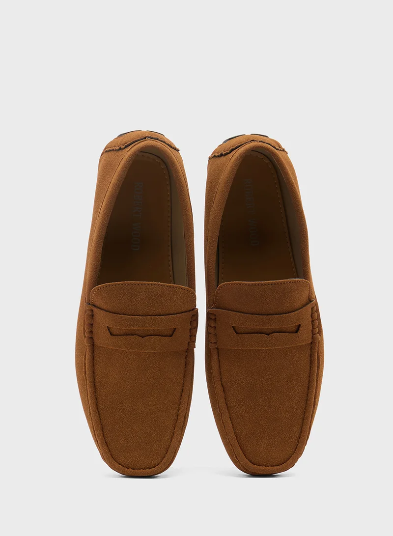 Robert Wood Casual Suede Loafers