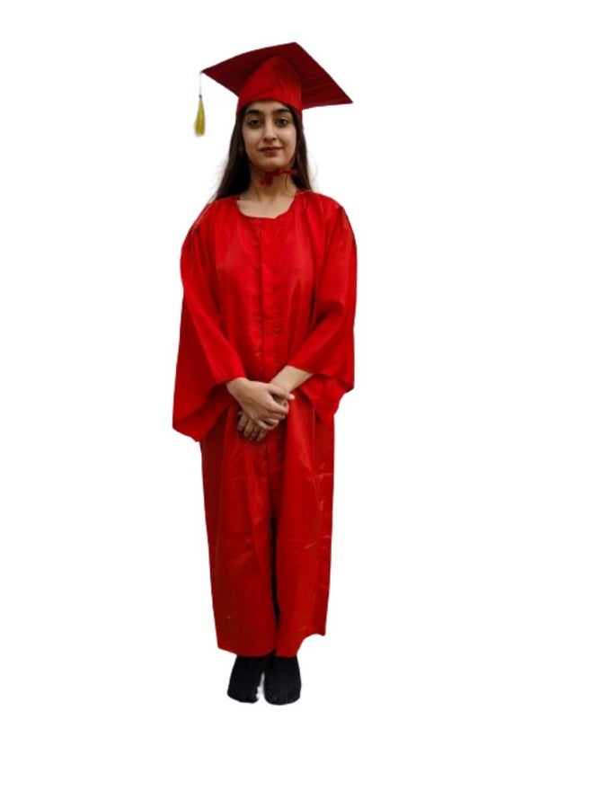 BookMyCostume BookMyCostume Red Graduate Convocation Graduation Day Gown Kids & Adults Fancy Dress Costume 14-16 years/Adult M-L - Image 1
