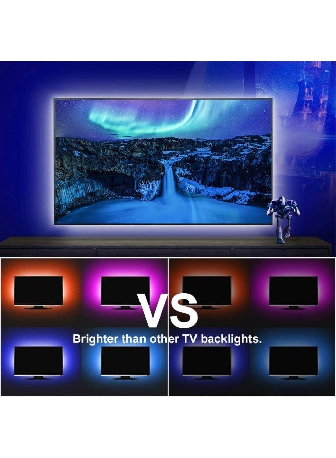 لياكم 2M LED Light Strip RGB with Remote Control, LED Strip Light TV Bias Backlight Kit for HDTV Desktop PC Fish Tank Decorations, Waterproof RGB Monitor Lighting with Remote Control, USB Powered,for TV Backlighting, Gaming Room, Bedroom, and Indoor Decor - Image 2