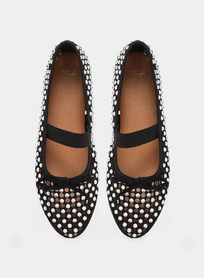 Styli Styli Embellished Slip On Casual Shoes