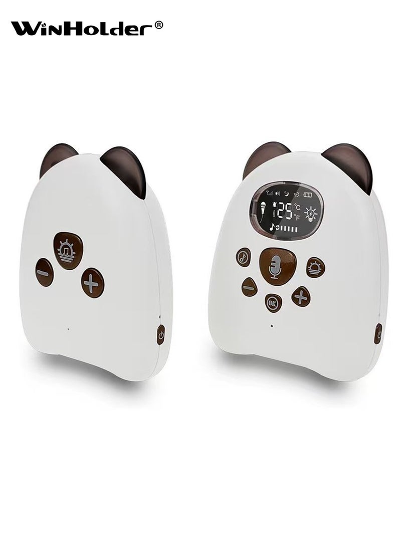 وين هولدر جهاز مراقبة صوت الطفل، جهاز مراقبة لطيف للأطفال بصوت رقمي ثنائي الاتجاه، جهاز مراقبة رعاية الطفل لاسلكي قابل لإعادة الشحن مع تهويدة، تقنية DECT الرقمية طويلة المدى، عمر بطارية يصل إلى 12 ساعة - Image 1