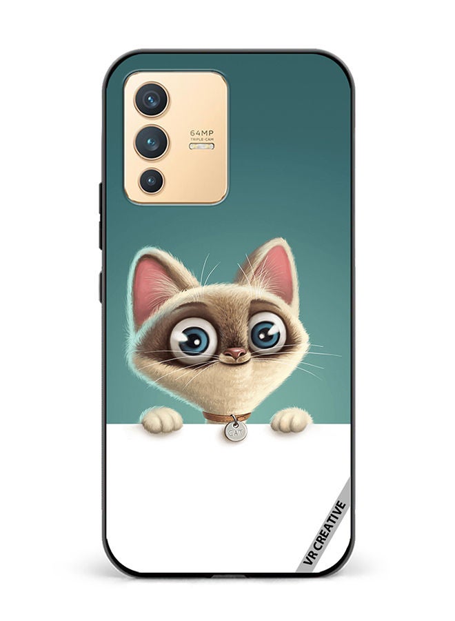 VR CREATIVE Protective Case Cover For Vivo V23 5G Cute Cat Design Multicolour - Image 1