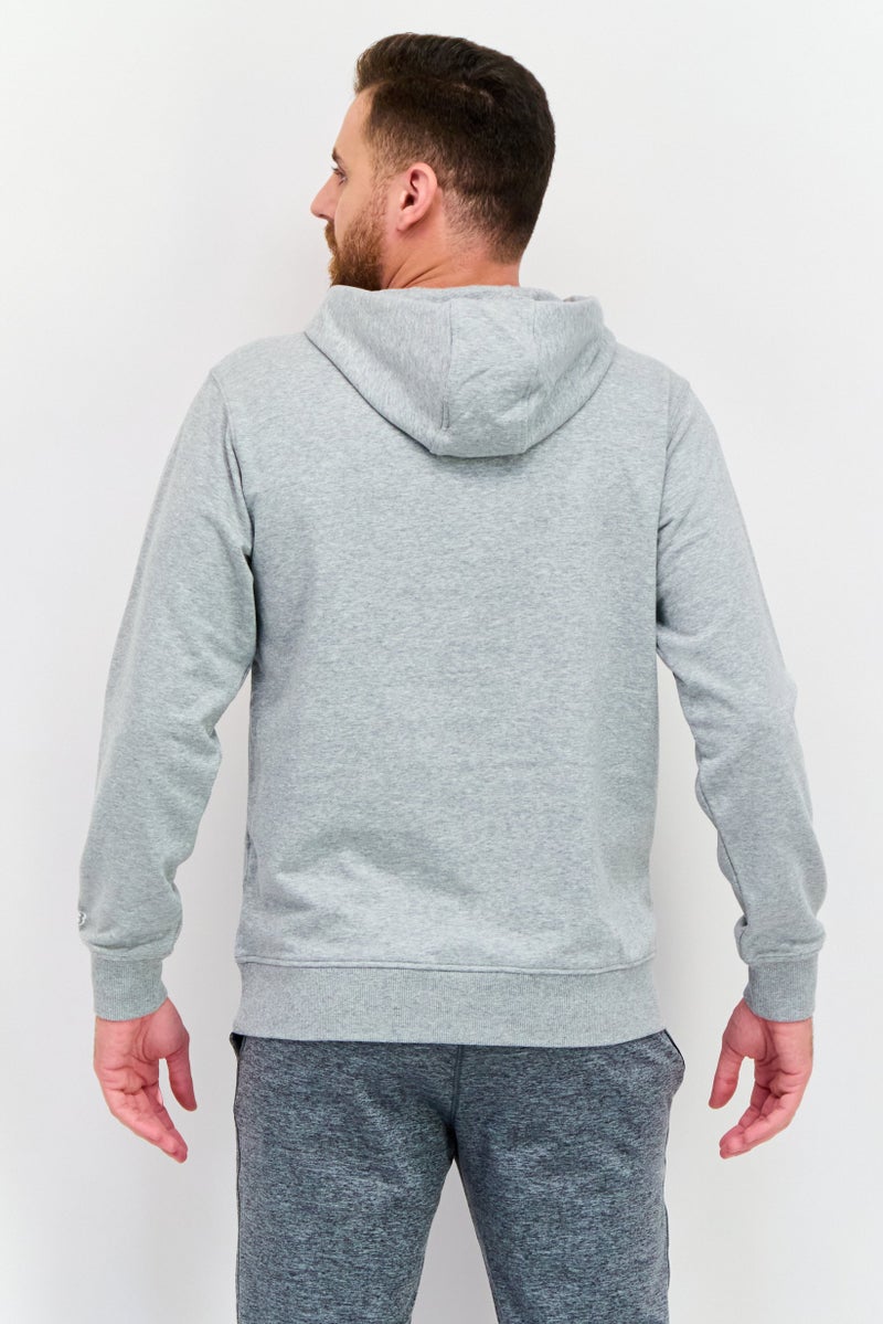 SKECHERS Men Sportswear Fit Embroidered Logo Outdoor Hooded Sweatshirt, Grey - Image 3