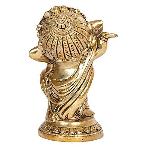ARTVARKO Brass Ganesha Statue Baby Ganesha | Bal Ganesha Murti Idol Home Decor for Good Luck Diwali Pooja Success 5 Inches - Image 5