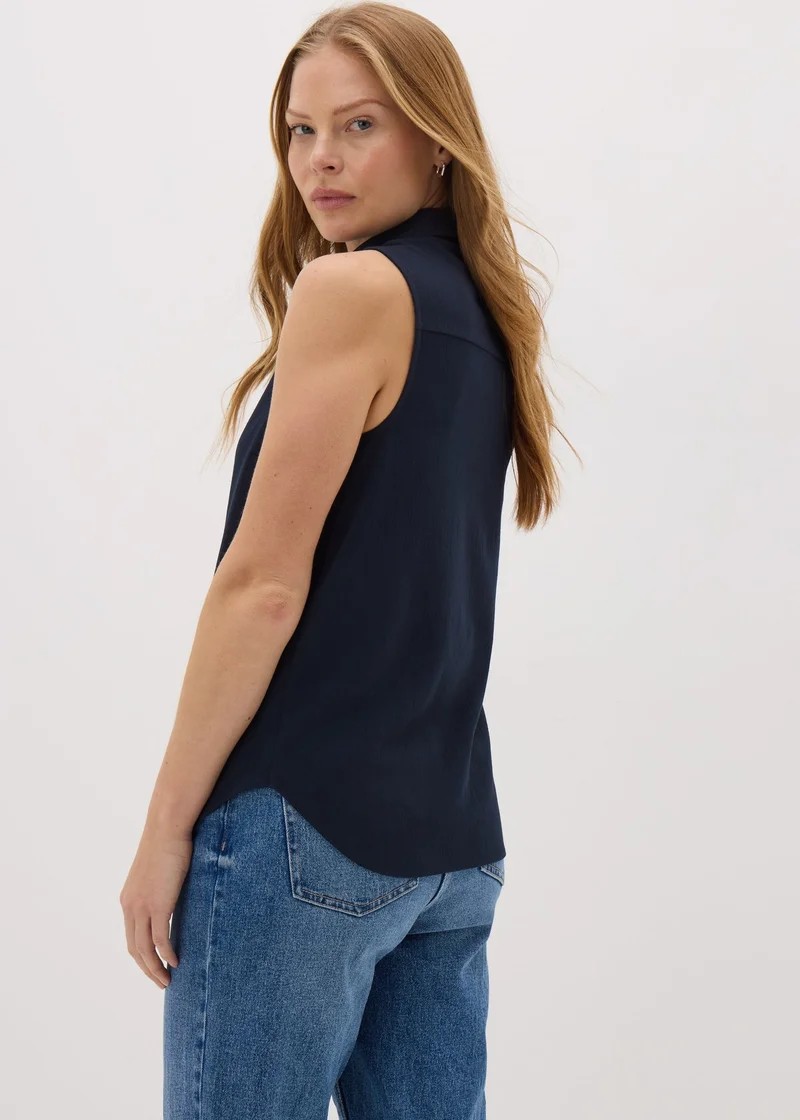 Matalan Navy Sleeveless Shirt