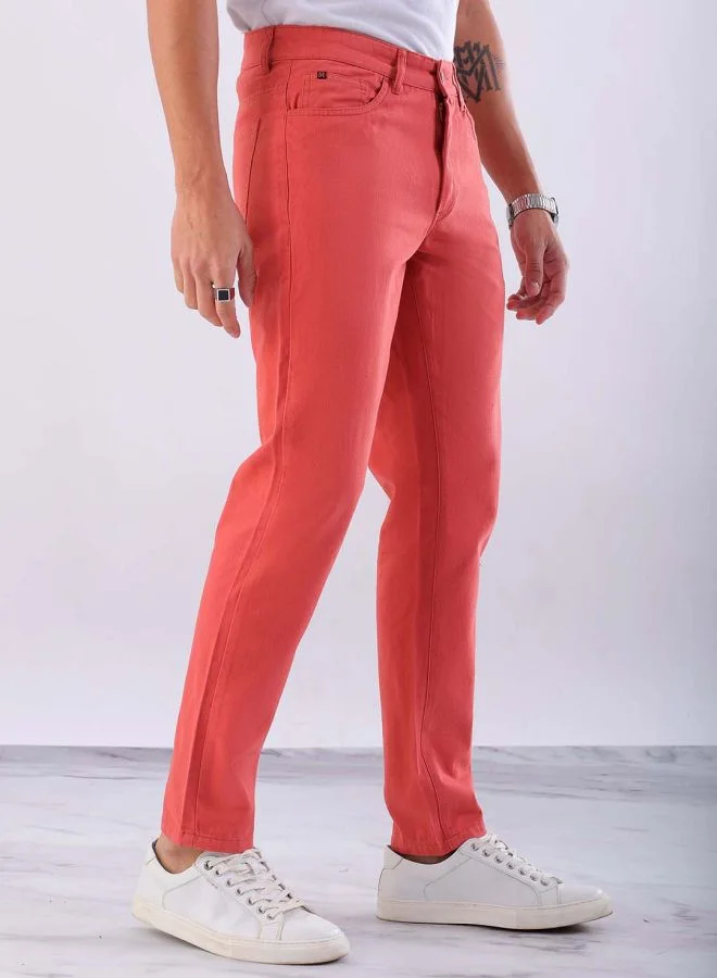 HARDSODA Men Slim Fit Solid Mid-Rise Chinos