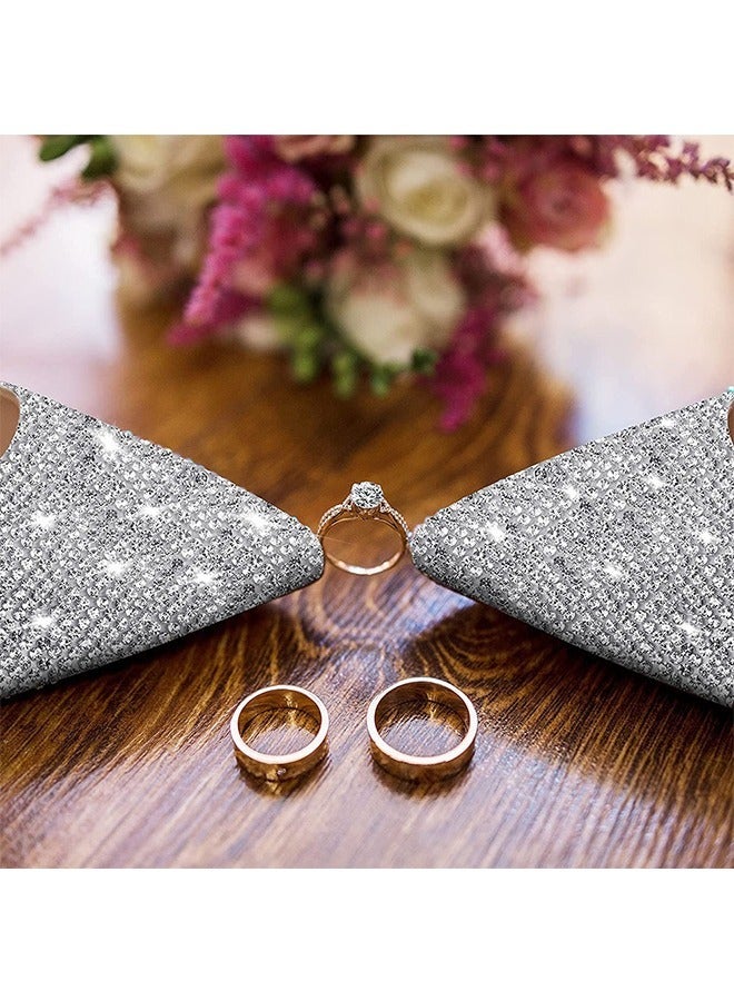 2 Pcs Self Adhesive Crystal Rhinestone Diamond Ribbon 0.5m, Bling Crystal Rhinestones Sticker DIY Car Decoration Sticker Glitter Rhinestones Gem Stickers 4Rolls/4Yards (Colorful) - Image 4