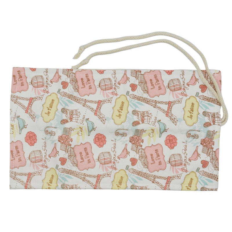 Maydahui 24/48/72 Slots Colored Pencil Wraps Canvas Pencils Roll Holder Pencil Pouch Aesthetic Case Organizer Bag for Art Lovers Artist Drawing(Eiffel Tower,72 Slots) - Image 5