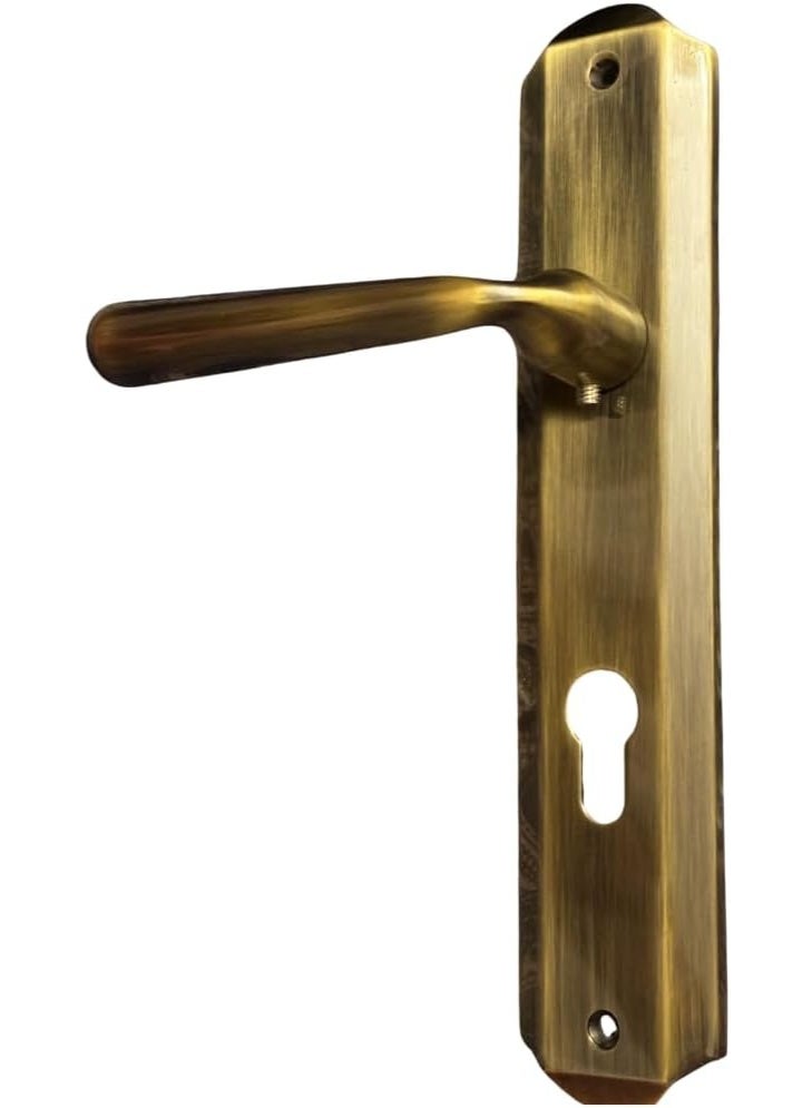 Union Antique Bronze Lever Door Handle Long Backplate Elegant Vintage Finish Fits Standard Mortice Locks - Image 2