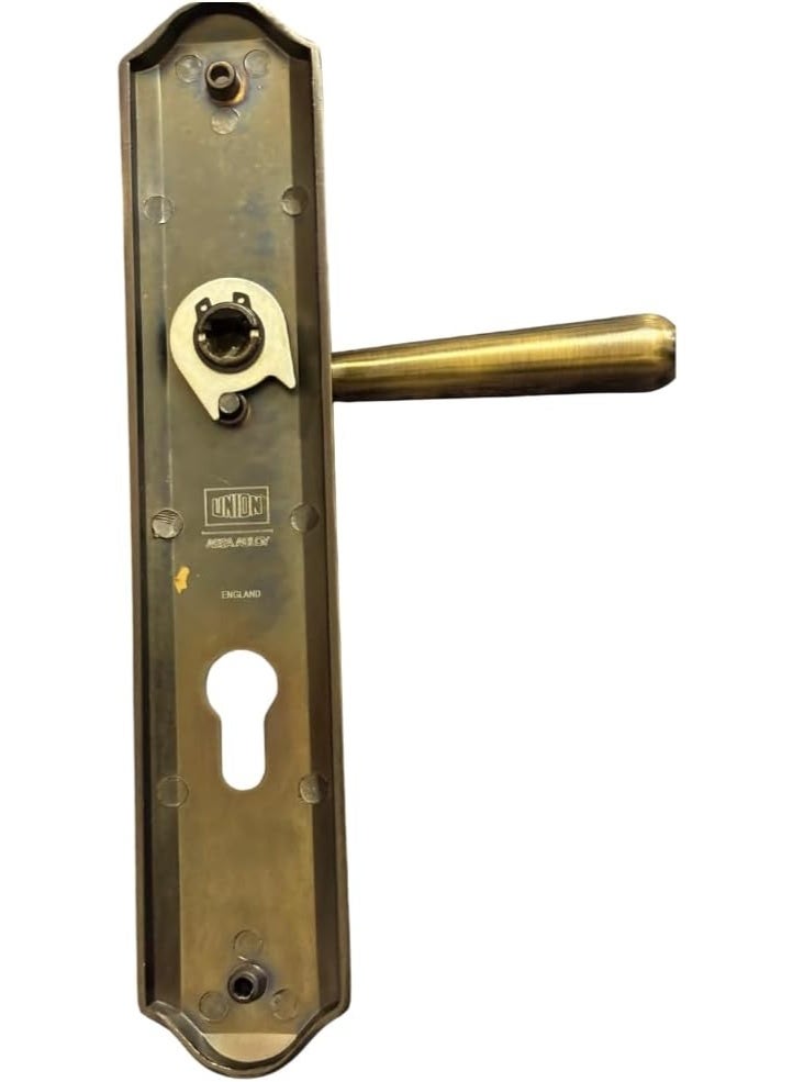 Union Antique Bronze Lever Door Handle Long Backplate Elegant Vintage Finish Fits Standard Mortice Locks - Image 3