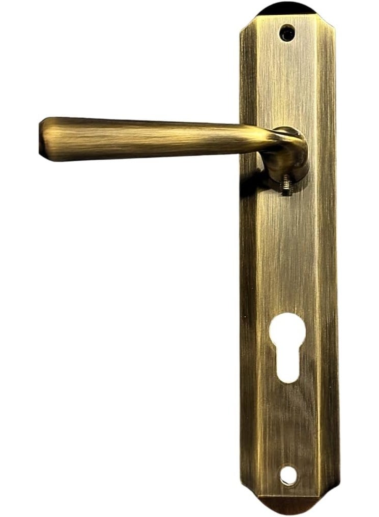 Union Antique Bronze Lever Door Handle Long Backplate Elegant Vintage Finish Fits Standard Mortice Locks - Image 1