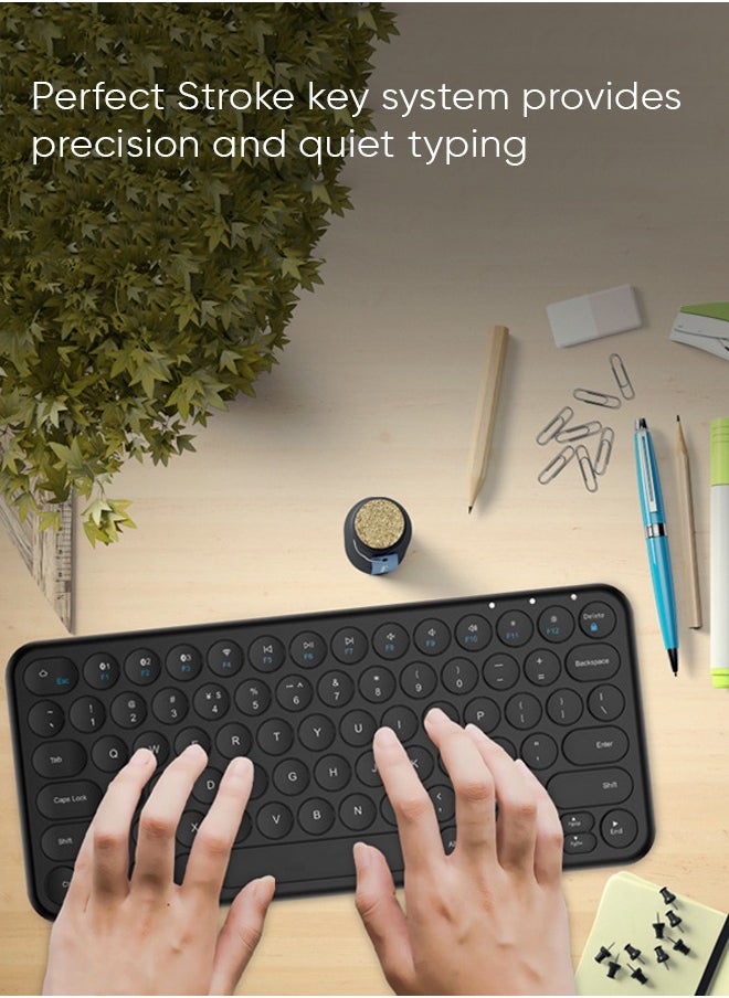 Seeken SEEKEN Mini Portable Bluetooth Keyboard - Black | Multi-Device Pairing | Premium Design | High-Quality.  - Image 2