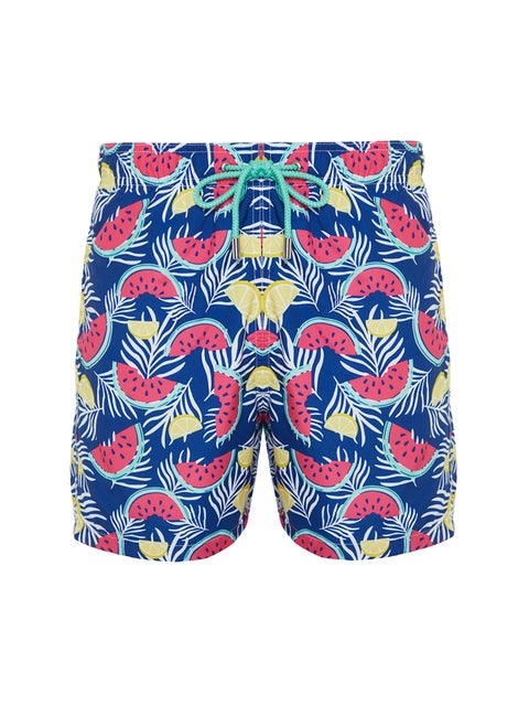 Multi Color Standard Size Watermelon Print Swim Shorts TMNSS24DS00019