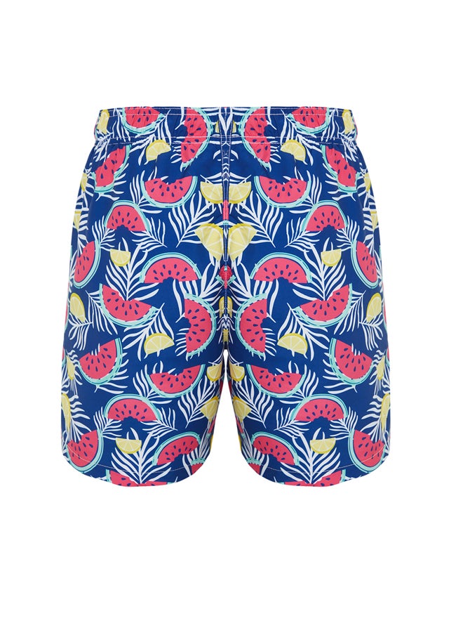 Multi Color Standard Size Watermelon Print Swim Shorts TMNSS24DS00019
