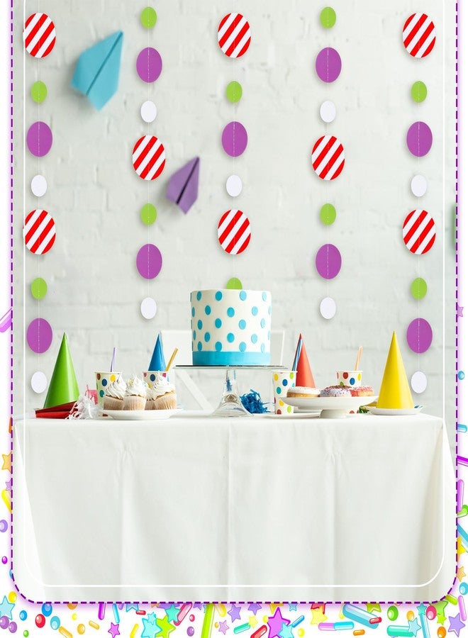 WinnerWhy 5 Pcs Cartoon Style Birthday Party Decorations Cow Print Polka Dots Garland Toy Themed Red Green Stripe Polka Dot Decorations Garlands Cartoon Style Birthday Party Decorations Supplies - Image 2