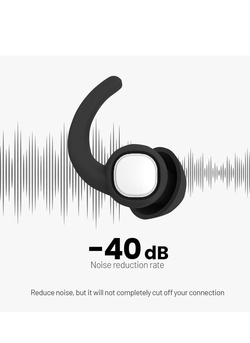 GUDOO - Ear Plugs For Sleeping Super Soft Silicone Reusable Earplugs For Noise Cancelling- Black - Image 1