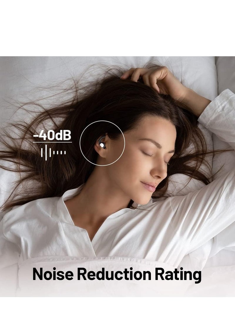 GUDOO - Ear Plugs For Sleeping Super Soft Silicone Reusable Earplugs For Noise Cancelling- Black - Image 1