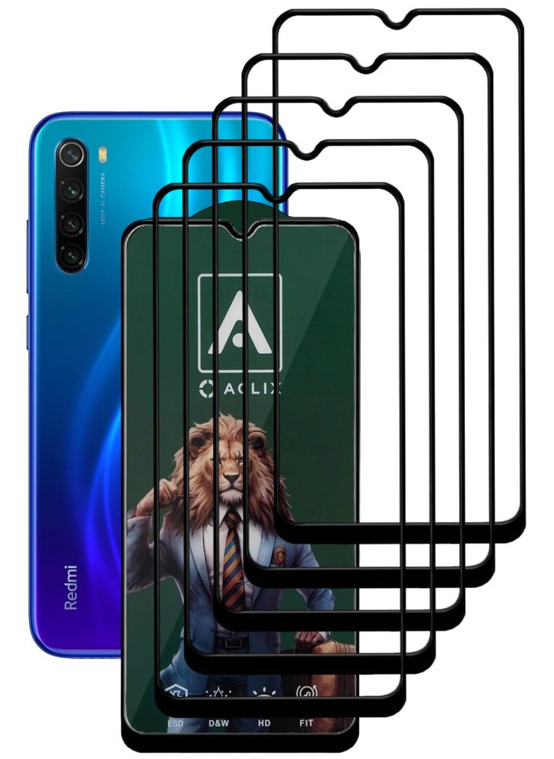 ACLIX 5 Pieces Antistatic ESD Dustproof Premium Quality High Definition Tempered Glass Screen Protector Designed For Xiaomi Redmi Note 8 - Image 1