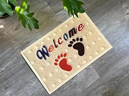 BIRZAR Welcome Door Mat Floor Mat Anti Skip Mat for Living Room Home Entrance Mat Non Slip Welcome Mat Door Rug Mat Doormat Water Absorbent Easy to Wash Pack of 1 Multicolor - Image 3