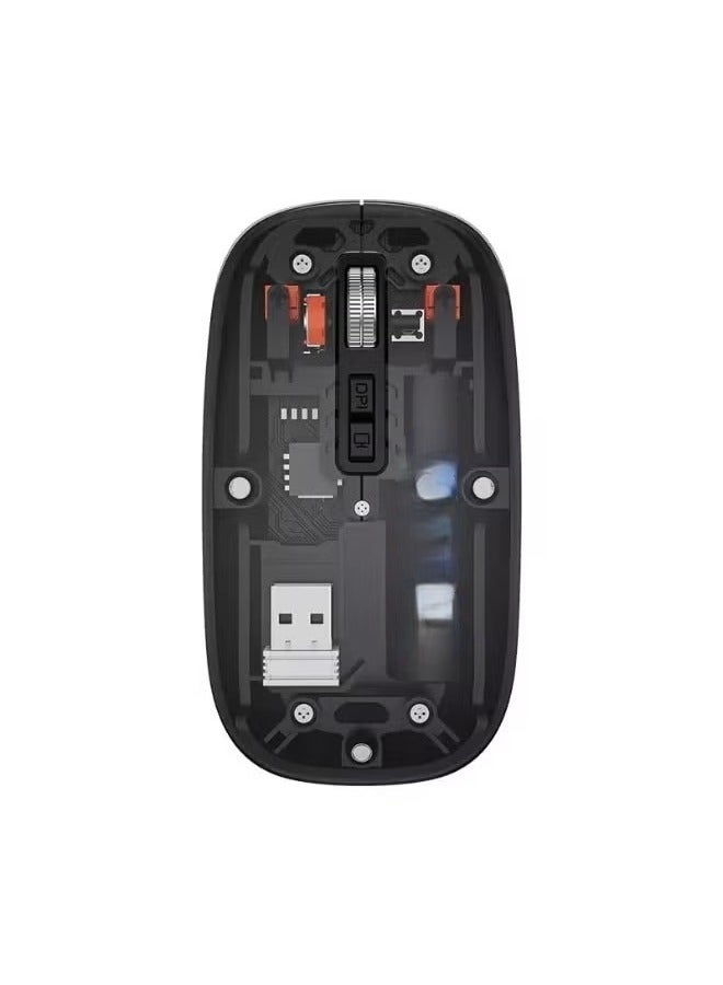 Transparent Wireless Bluetooth Mouse – Rechargeable Silent Multi-Device Pairing with Adjustable DPI  - Image 1