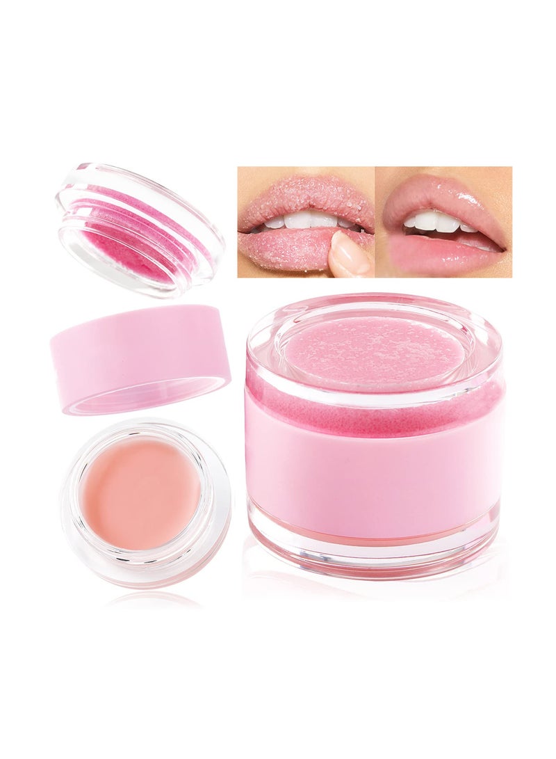 SYOSI Lip Scrub & Lip Mask Lip Care Kit, Exfoliating Lip Scrub with Double Effect, Repair Lip Mask for Repairs Dry & Cracked & Chapped & Peeling Lips, Lip Sleeping Mask, Lip Care Gift for Women Girl - Image 1