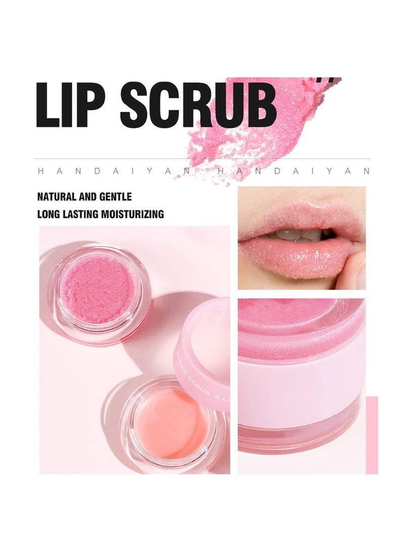 SYOSI Lip Scrub & Lip Mask Lip Care Kit, Exfoliating Lip Scrub with Double Effect, Repair Lip Mask for Repairs Dry & Cracked & Chapped & Peeling Lips, Lip Sleeping Mask, Lip Care Gift for Women Girl - Image 2
