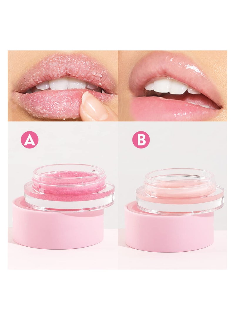 SYOSI Lip Scrub & Lip Mask Lip Care Kit, Exfoliating Lip Scrub with Double Effect, Repair Lip Mask for Repairs Dry & Cracked & Chapped & Peeling Lips, Lip Sleeping Mask, Lip Care Gift for Women Girl - Image 3