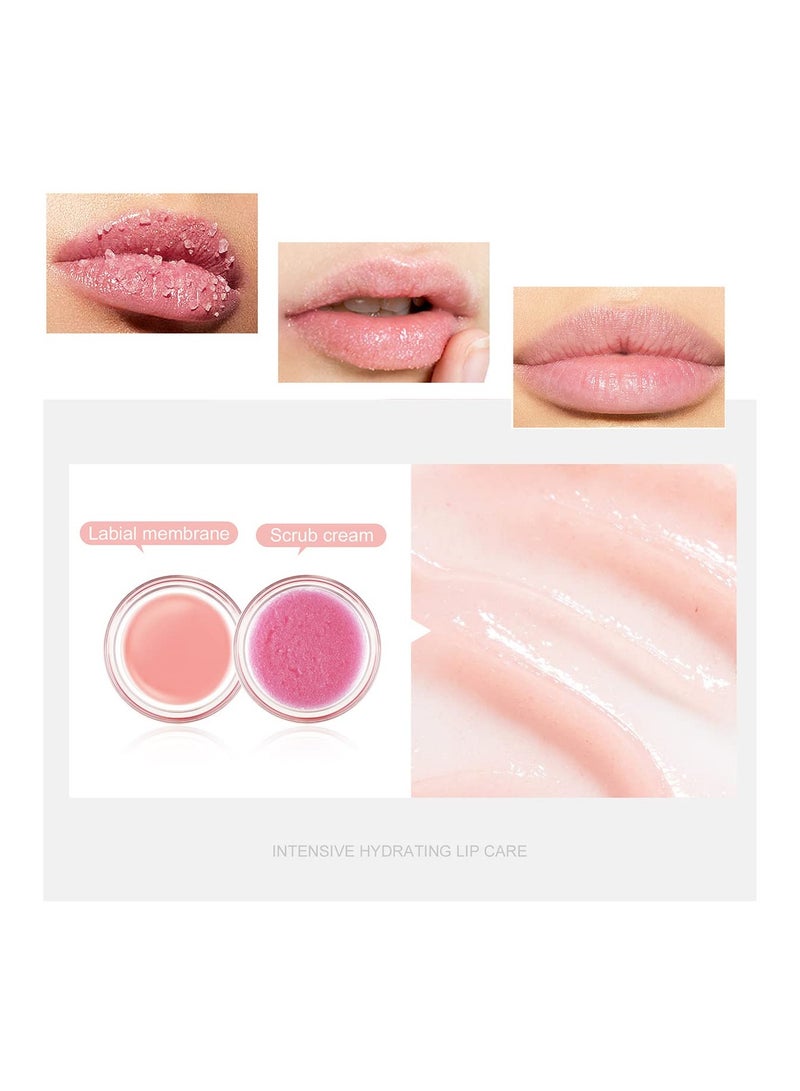 SYOSI Lip Scrub & Lip Mask Lip Care Kit, Exfoliating Lip Scrub with Double Effect, Repair Lip Mask for Repairs Dry & Cracked & Chapped & Peeling Lips, Lip Sleeping Mask, Lip Care Gift for Women Girl - Image 4