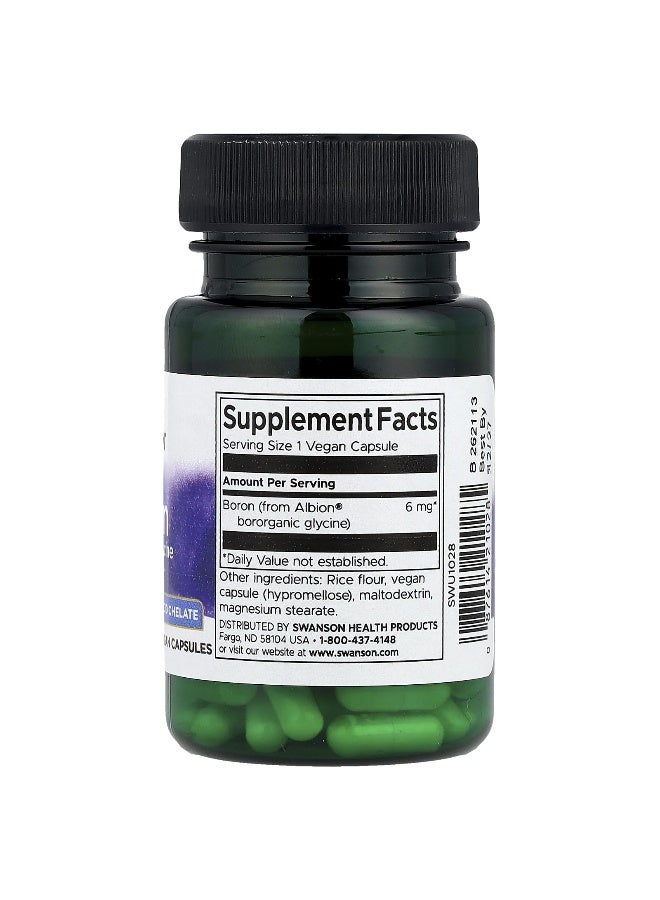 SWANSON Swanson, Albion® Boron, 6 mg, 60 Vegan Capsules  - Image 2