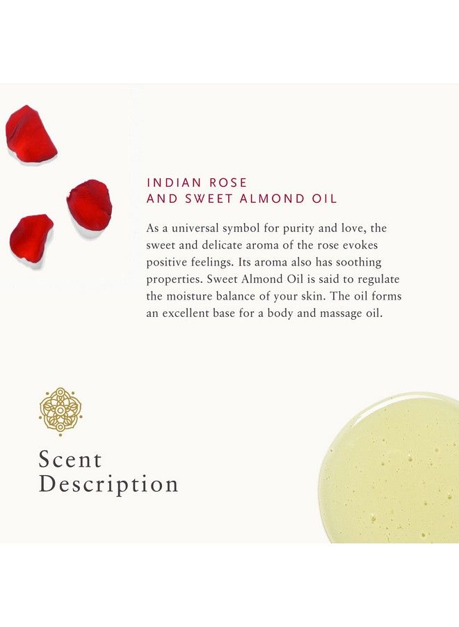 Ayurveda Hand Balm Dry Hands Moisturizer With Sweet Almond Oil Shea Butter & Indian Rose 2.3 Fl Oz