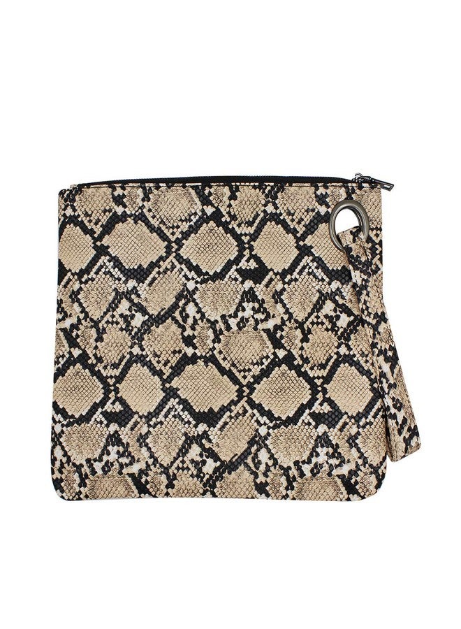 Suillty Women's Oversized Snakeskin Clutch Envelope Bag Messenger Handbag Tote Wristlet Bag - Image 1