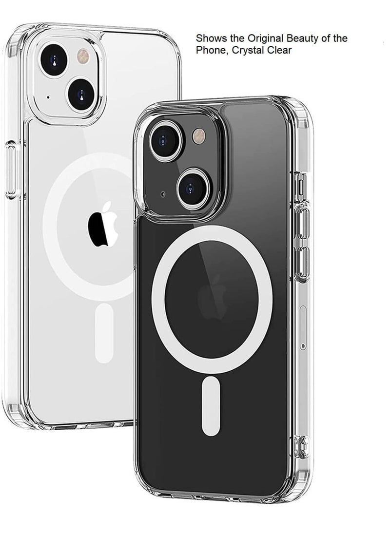 iPhone 14 Plus Clear Magnetic Cover | Mag Safe Compatible | Hybrid Protective Crystal Clear Hard Back Case | Shockproof Silicone Frame | Slim Transparent Case - pzsku/Z6574EB045C06610F5C93Z/45/_/1739567065/64f7c78b-c12d-488e-a803-0da020bb52e7