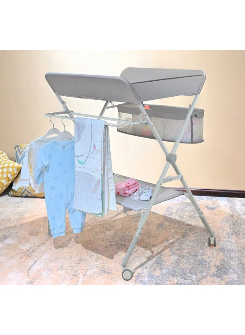 MAAS Portable Foldable Baby Changing Table With Wheels And Waterproof Diaper Pad  - Image 3
