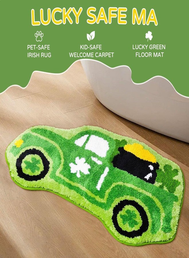ATJUMP St. Patrick's Day Tufted Rug - 18x31 Inch Non-Slip Shamrock Mat, Absorbent & Warm Holiday Decor - Image 3