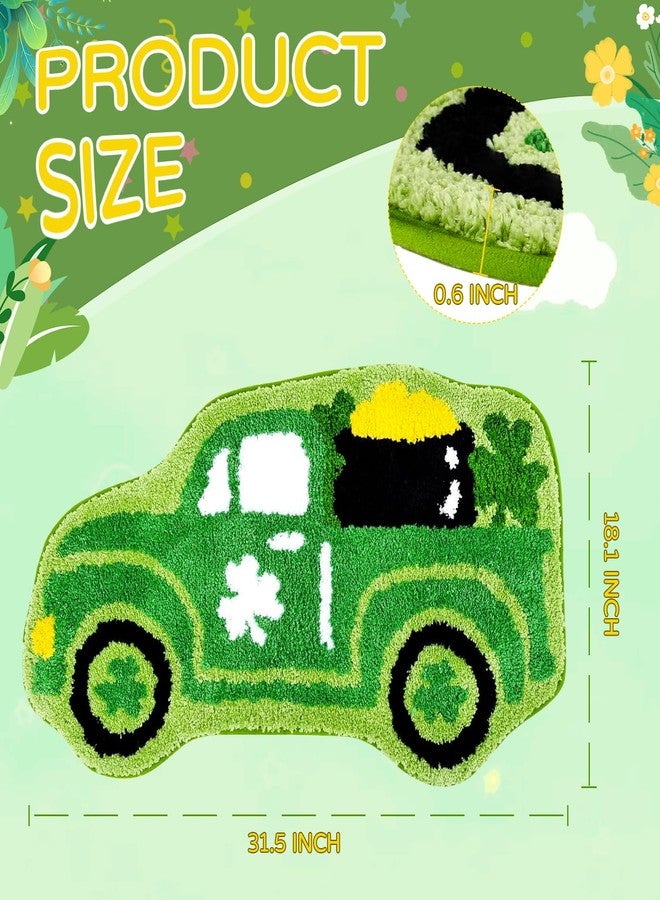 ATJUMP St. Patrick's Day Tufted Rug - 18x31 Inch Non-Slip Shamrock Mat, Absorbent & Warm Holiday Decor - Image 2