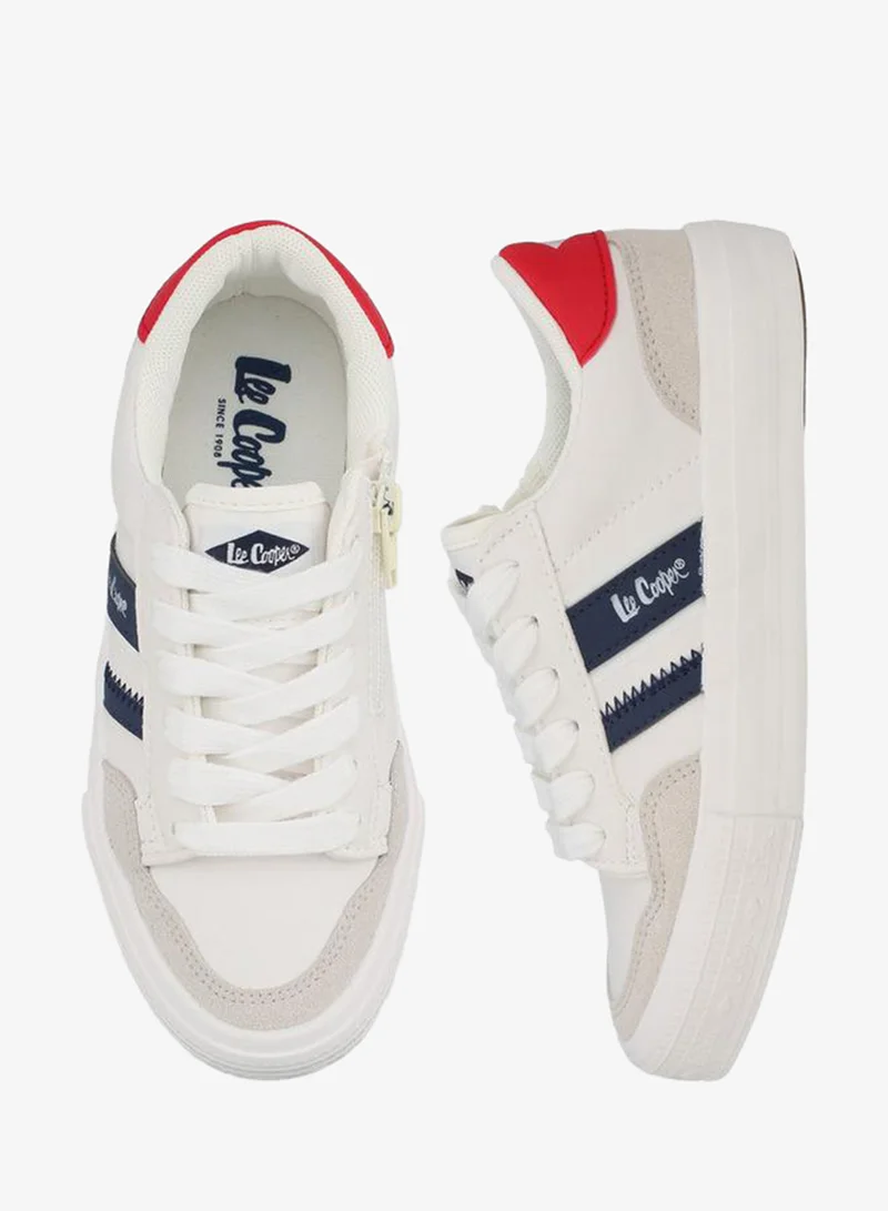 Lee Cooper Girls Logo Print Lace-Up Ankle Sneakers