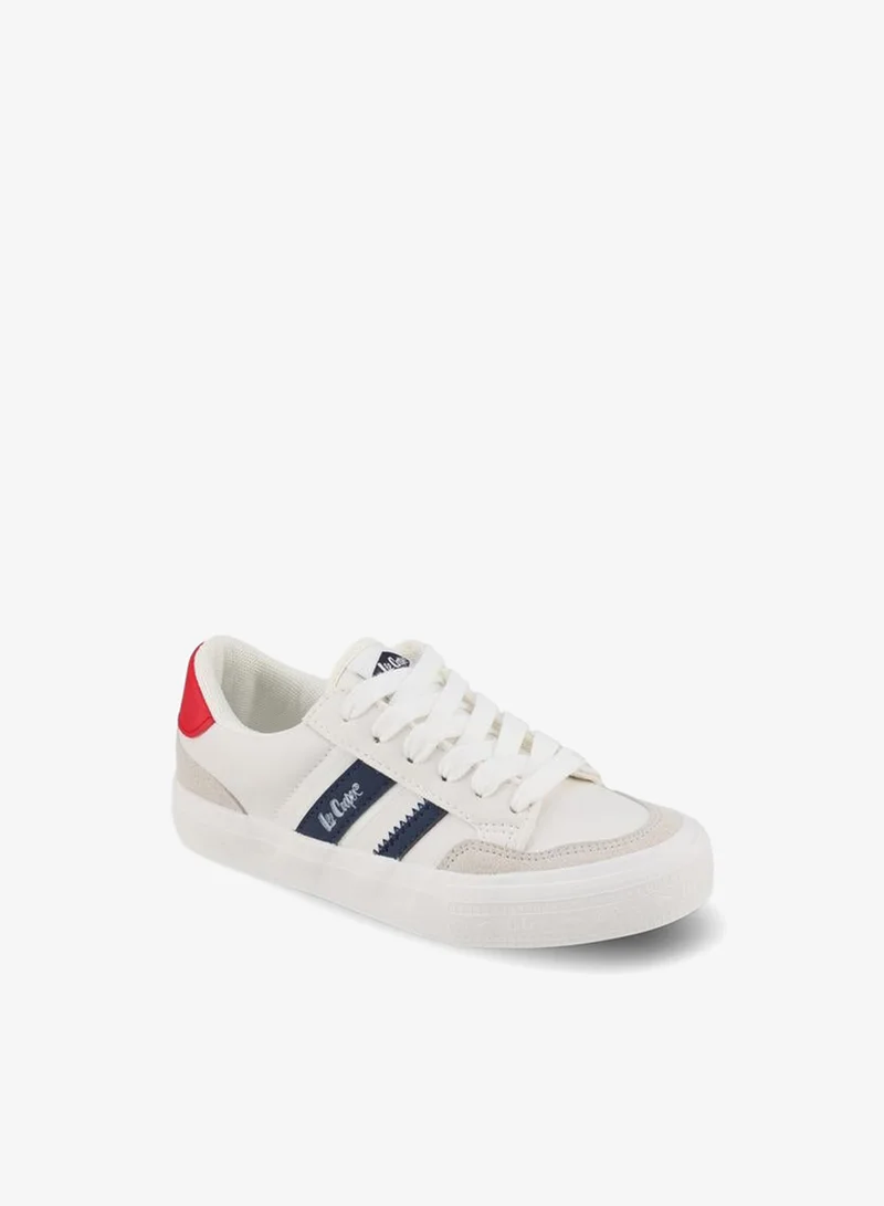 Lee Cooper Girls Logo Print Lace-Up Ankle Sneakers