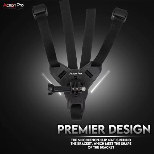 Action Pro حامل حزام الذقن لخوذة Action Pro مع خطاف J مع برغي متوافق مع جميع الهواتف الذكية وGoPro 13 12 11 10 9 8 7 5 4 | SJCAM | DJI Osmo | Insta360 X4 X3 X2 وكاميرات الحركة الأخرى (أسود 2.0) - Image 5
