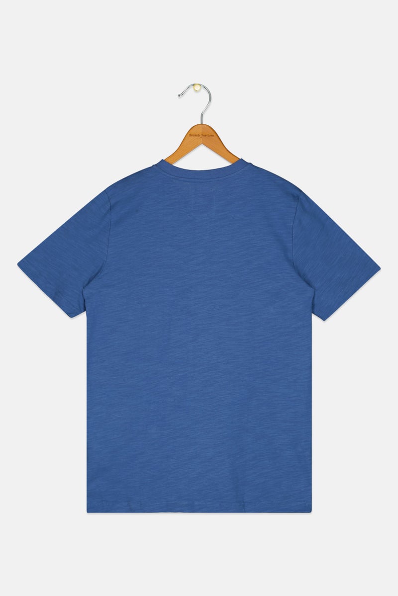 Levi's تي شيرت قصير الأكمام للأطفال الأولاد بشعار العلامة التجارية، أزرق داكن - Image 3