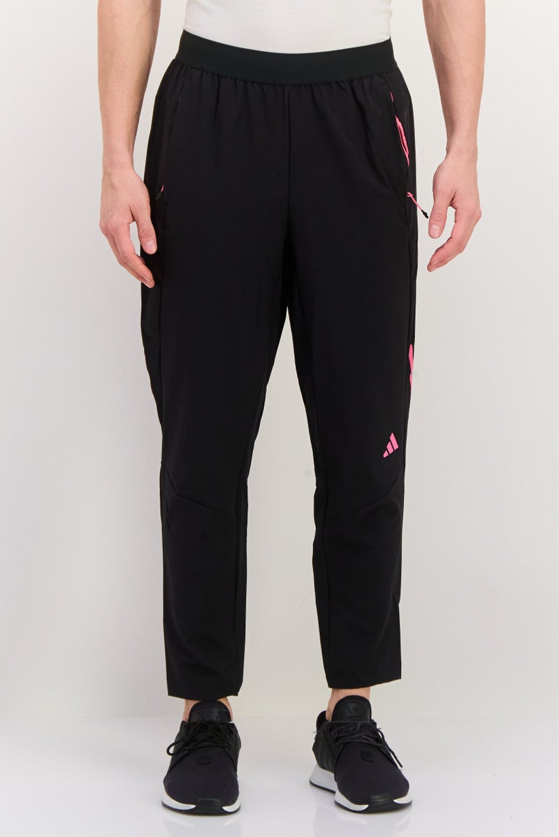 Adidas Men Sportswear Fit Brand Logo Training Trackpants, Black  - Image 1