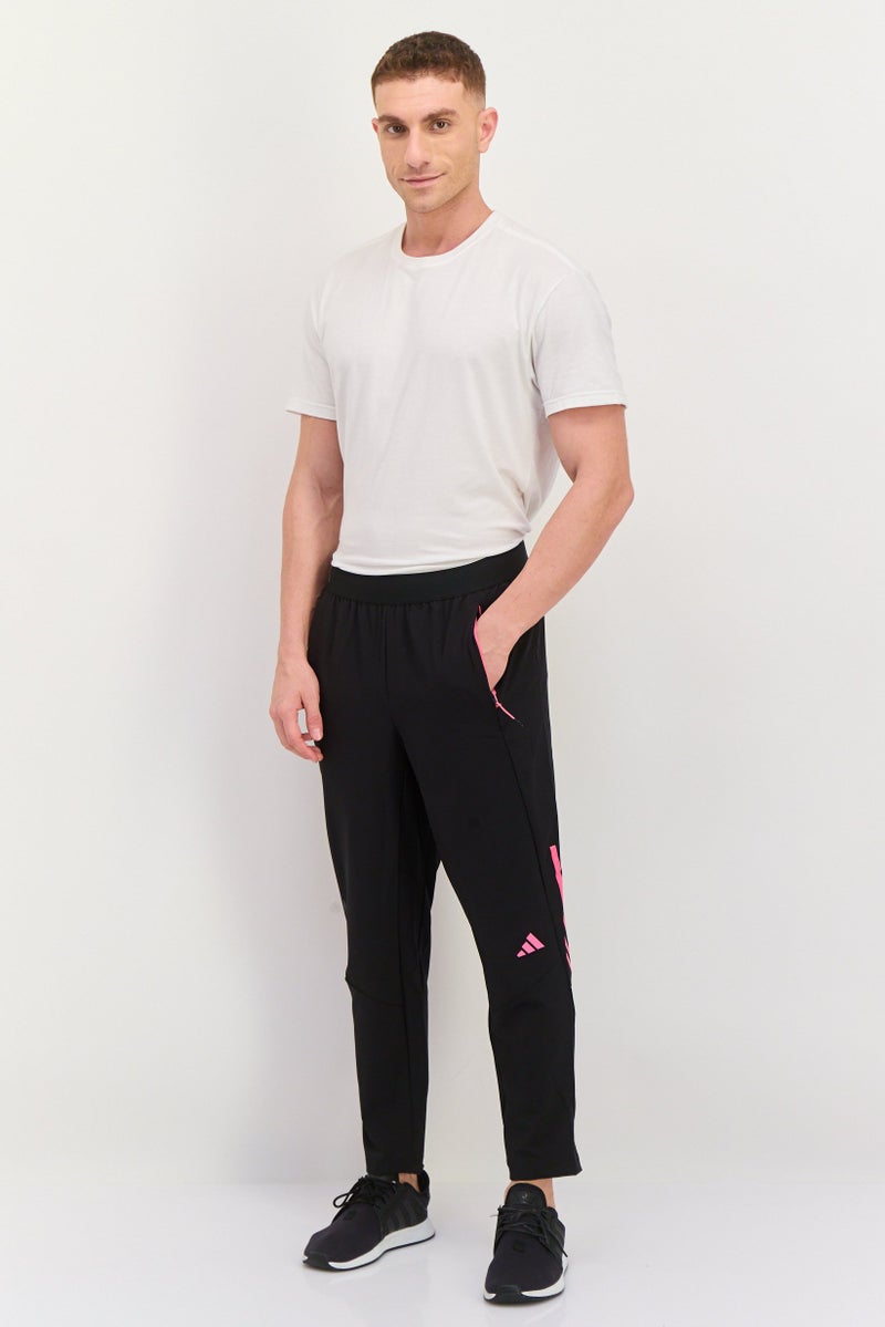 Adidas Men Sportswear Fit Brand Logo Training Trackpants, Black  - Image 4