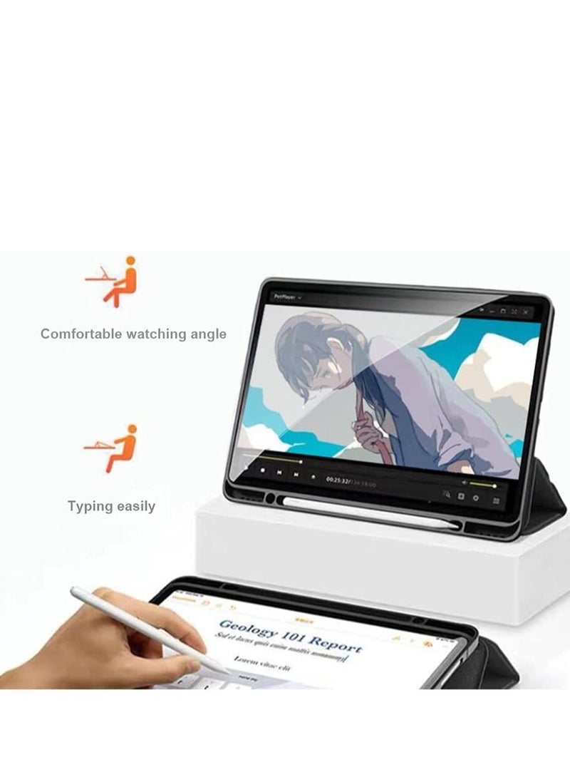 ELTRAZONE Soft Smart Case with Pencil Holder Foldable Stand Compatible with iPad 10.2 Inch 9th / 8th / 7th Generation 2021/2020 / 2019, iPad Air 3rd Generation, iPad Pro 10.5 Inch (Black) - Image 4