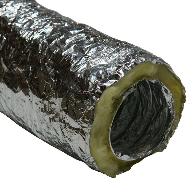 خرطوم تهوية عازل من RubberCal HVAC بقطر 8 إنش وطول 25 قدم